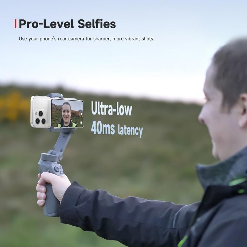 synco شاشة مراقبة سيلفي Xview M4 لهاتف vlog لكاميرا iPhone و Android الخلفية، شاشة سيلفي مغناطيسية سوداء مع مكبر صوت مدمج للبث المباشر على YouTube و TikTok - Image 1